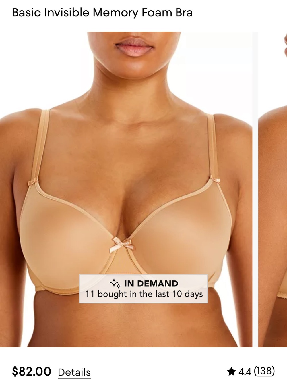 Chantelle invisible basic bra. 32DDDD NWT